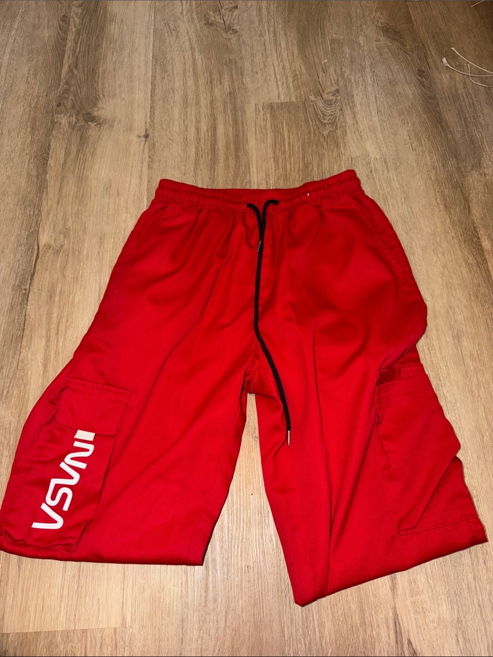 Red Men's Cargo pants with Drawstring